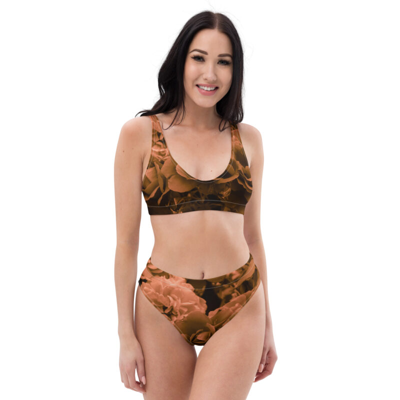 All over print recycled high waisted bikini white front 67e43711708cb.jpg
