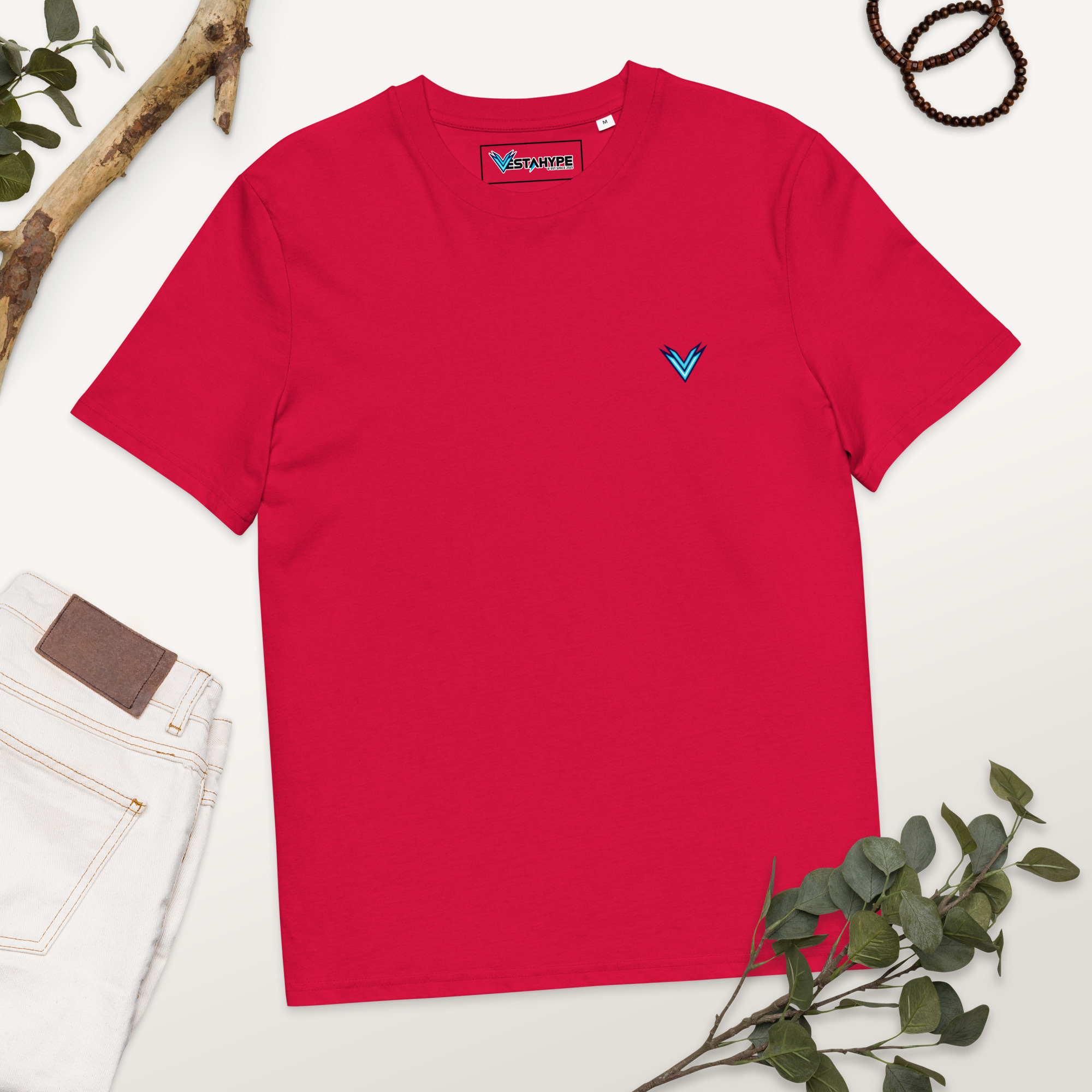 Unisex organic cotton t shirt red front 67ef99d461a31.jpg