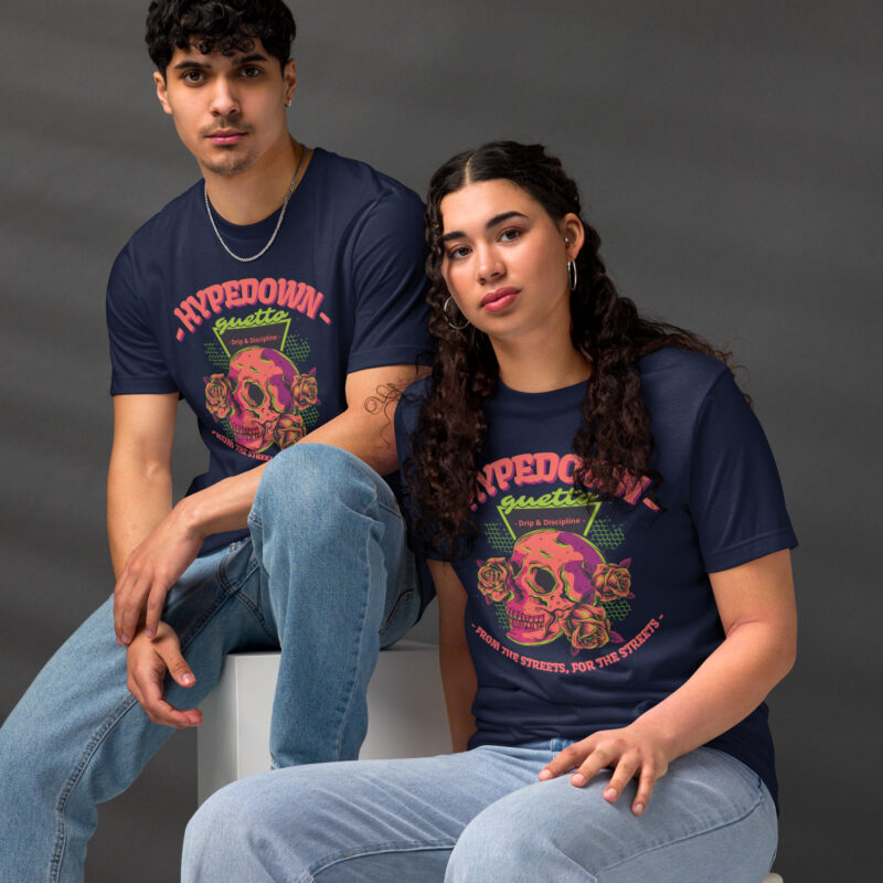 Unisex staple eco t shirt navy front 67ef9b056edcf.jpg